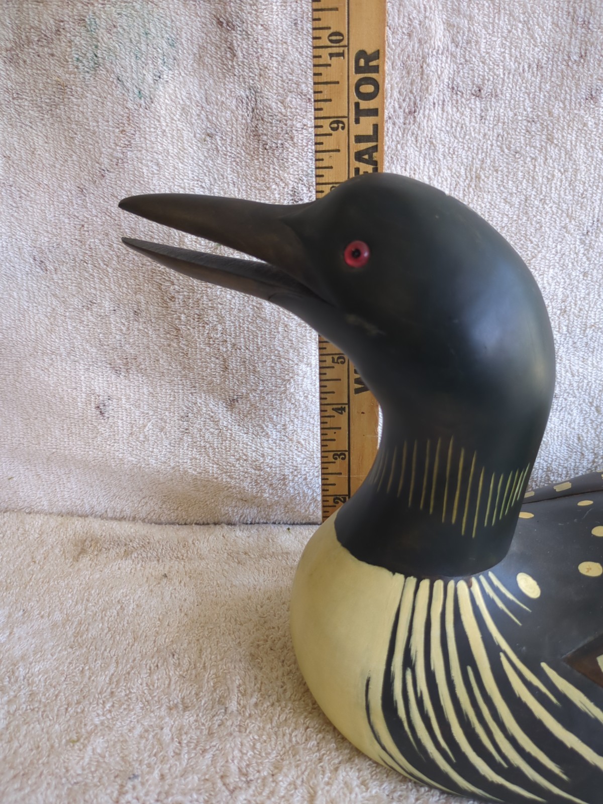 DUCKS UNLIMITED WOODEN LOON DECOY LAC LA CROIX COLLECTION 1986-1987 #260