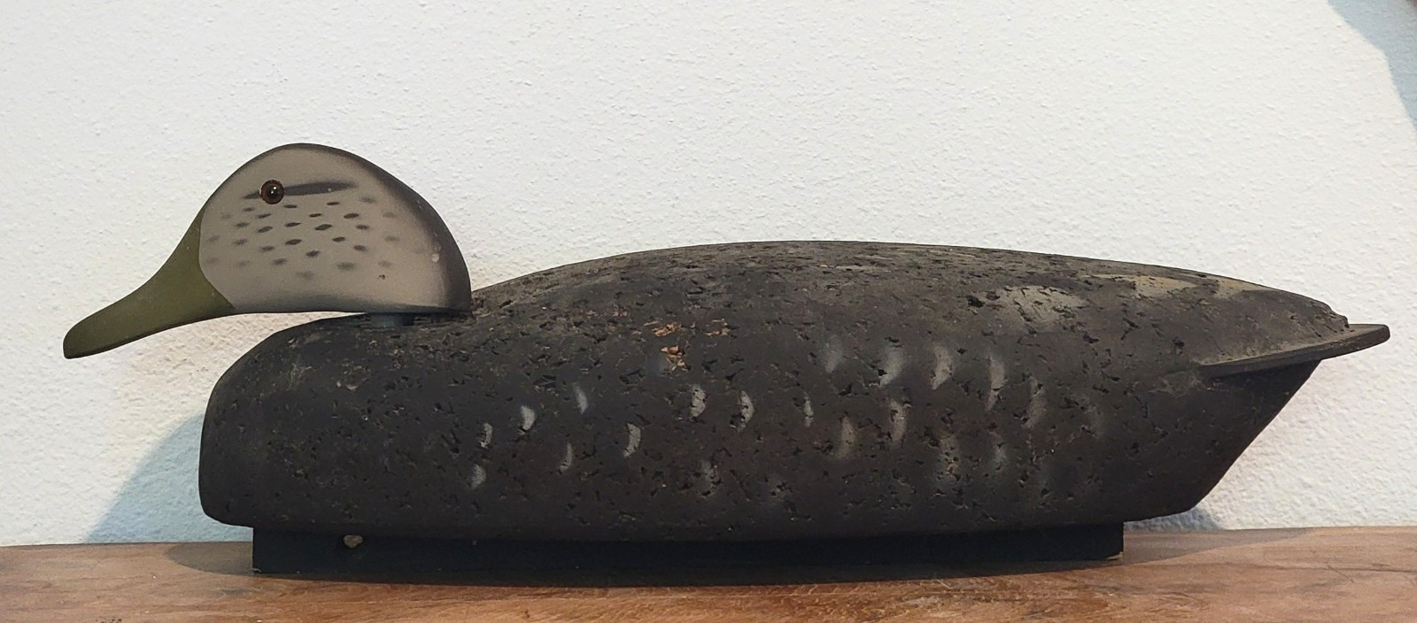 Vintage ’60s George Soule for L.L. Bean Cork Black Duck Decoy 19” Dual-Pin Neck
