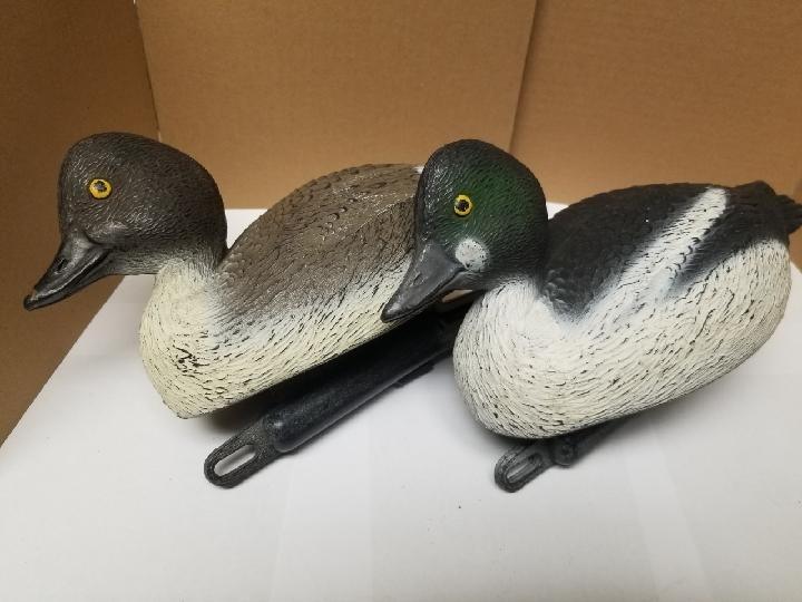 Vintage 14″ Carrylite Plastic GoldenEye Duck Decoy Lot