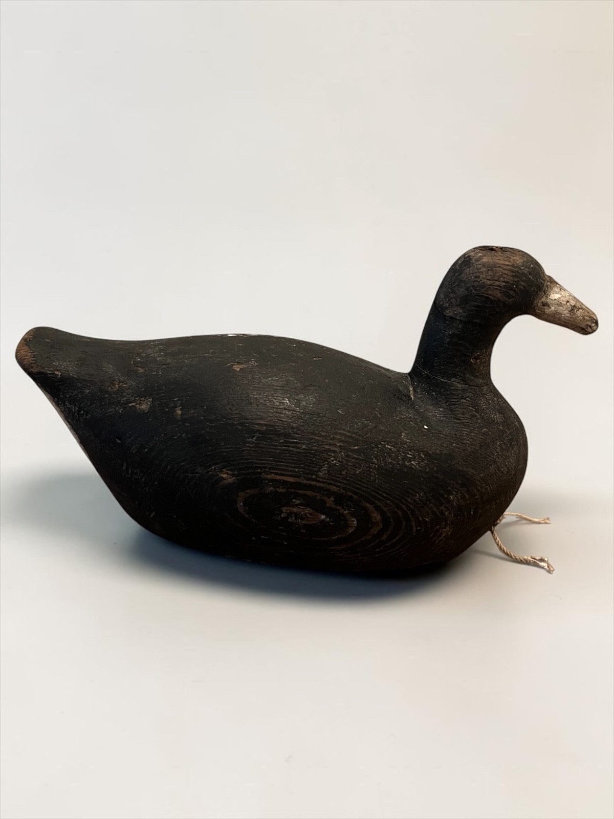 Vintage Hand Carved Wood Coot Duck Decoy w/Weighted Bottom and Moving Head (321)