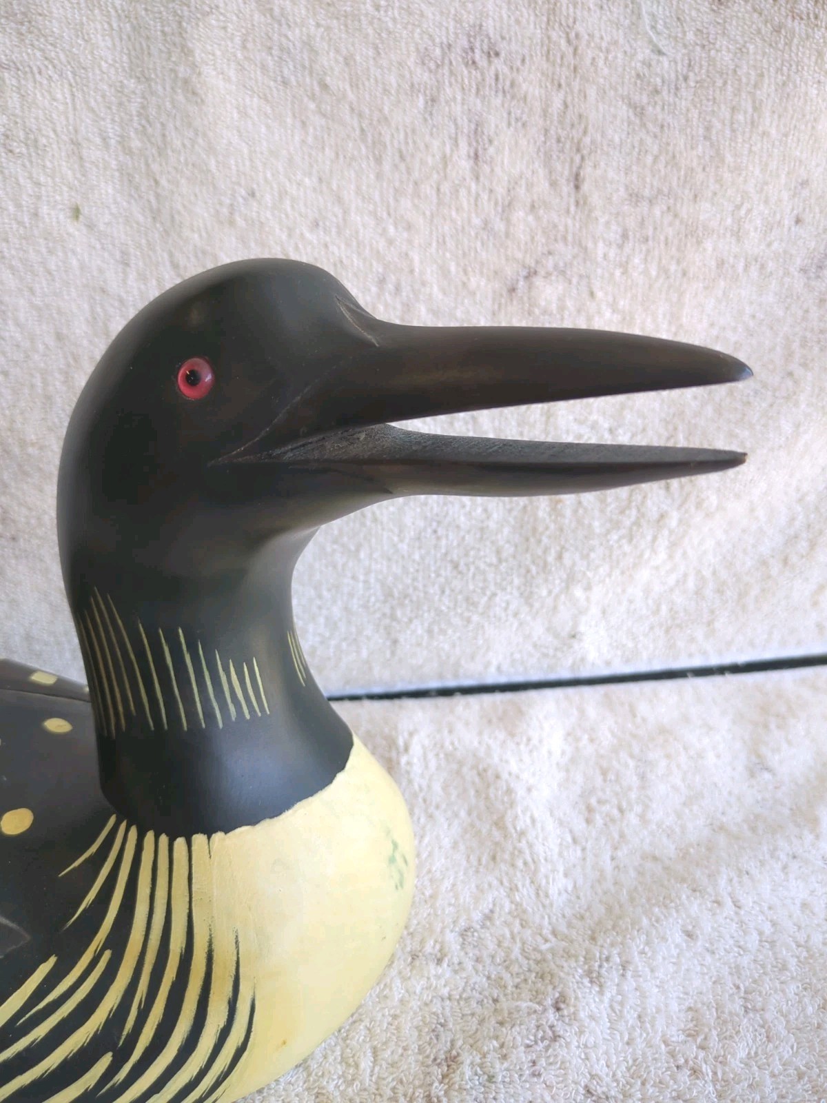 DUCKS UNLIMITED WOODEN LOON DECOY LAC LA CROIX COLLECTION 1986-1987 #260