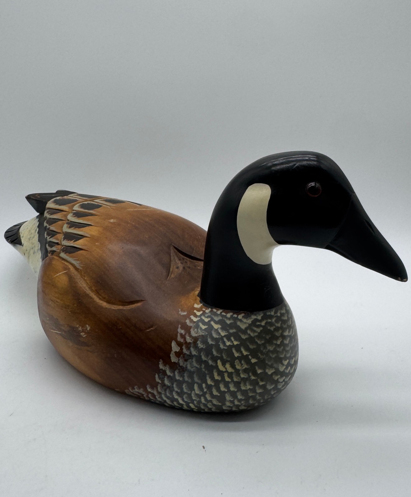 Hand Carved Wood Canada Goose Duck Decoy