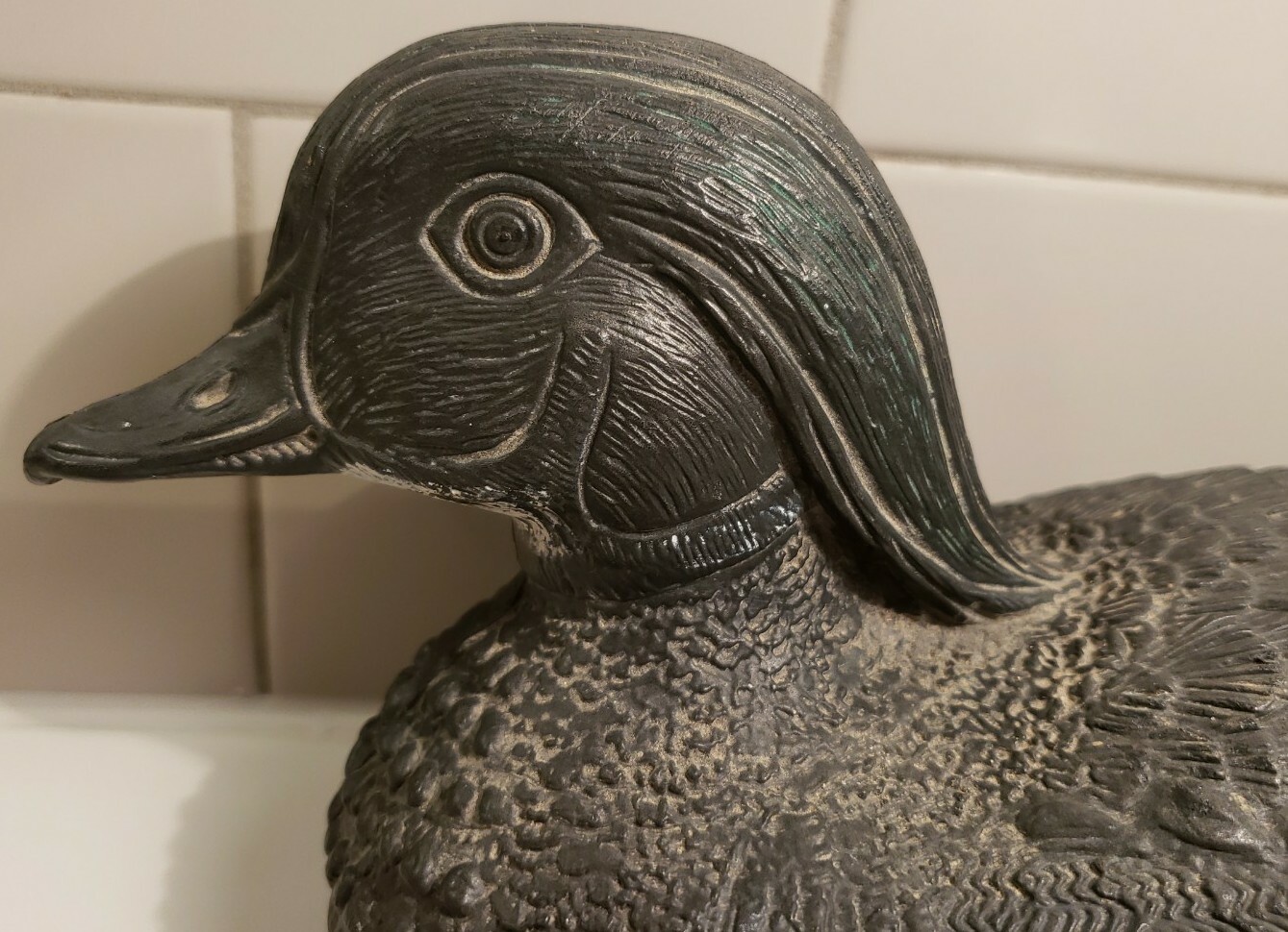 VTG Sport Plast Decoy Wood Duck Drake Made in Italy Plastic 12″