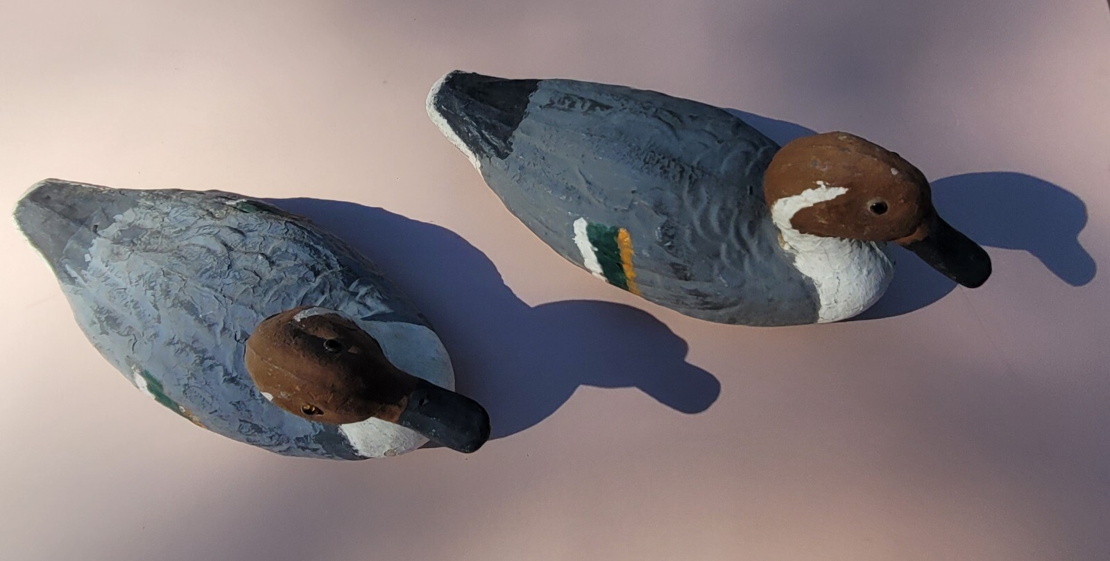 Vintage Victor Veri-lite paper mache Pintail Drake Duck Decoy Pair