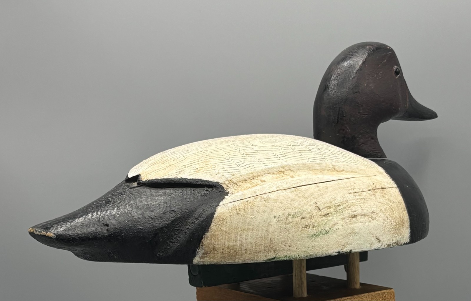 ***UNUSUAL*** CANVASBACK DRAKE ***ORIGINAL PAINT & HEAD TURNING MECHANISM/KEEL*