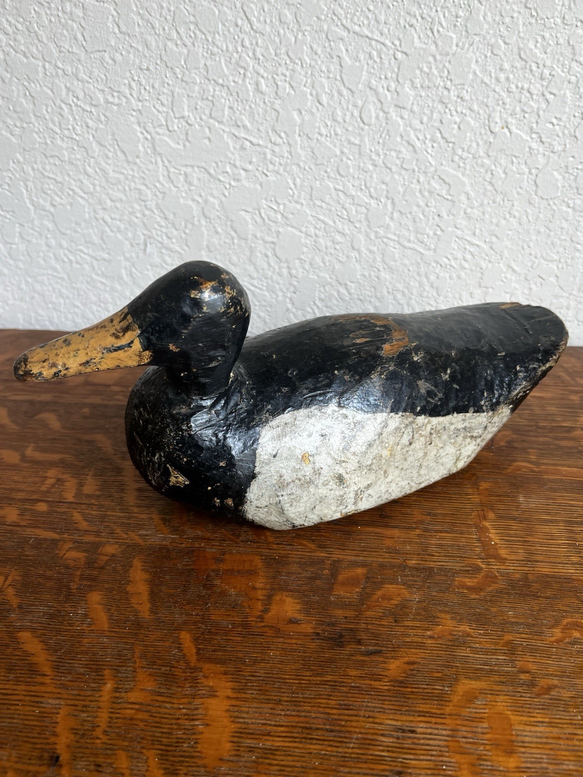 Antique Hand Carved Wood Duck Hunting Decoy Primitive Folk Art Gunning