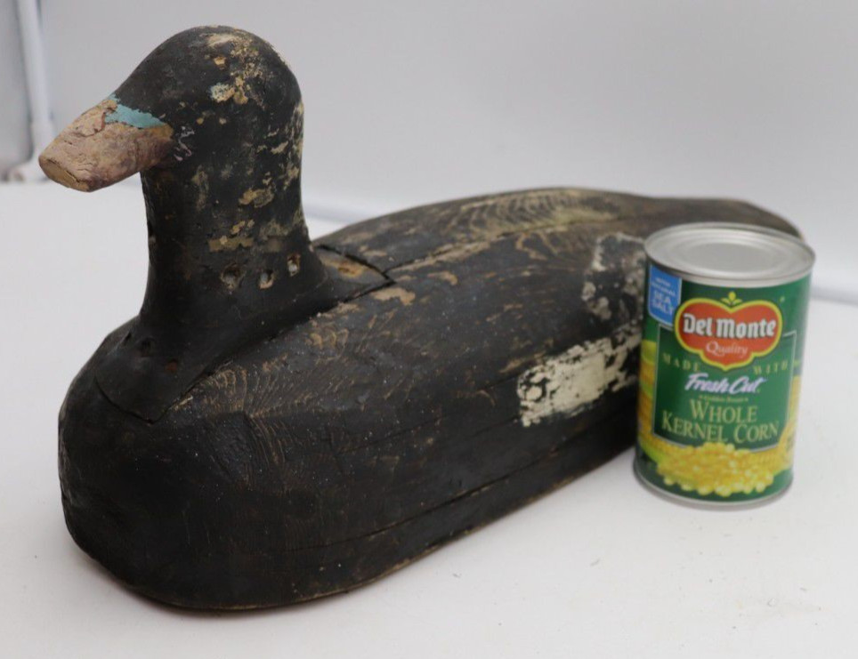 LARGE PRIMITIVE DECOY DUCK ANTIQUE WOOD HANDMADE
