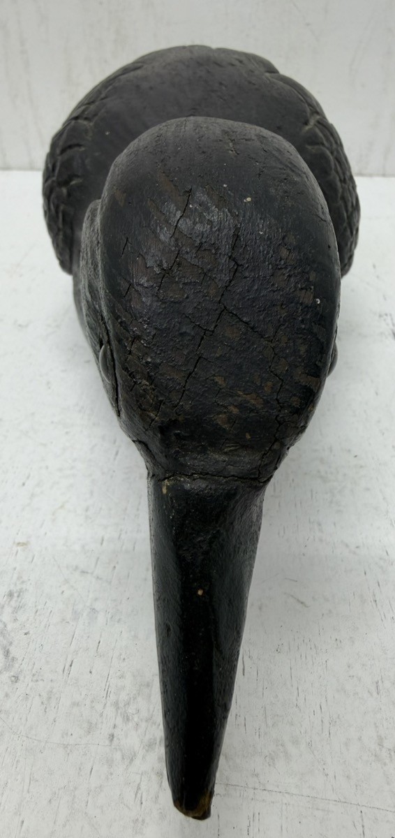 Antique 1930s-1940s Herters Solid Balsa Wood Crow Decoy/Decoration (READ)