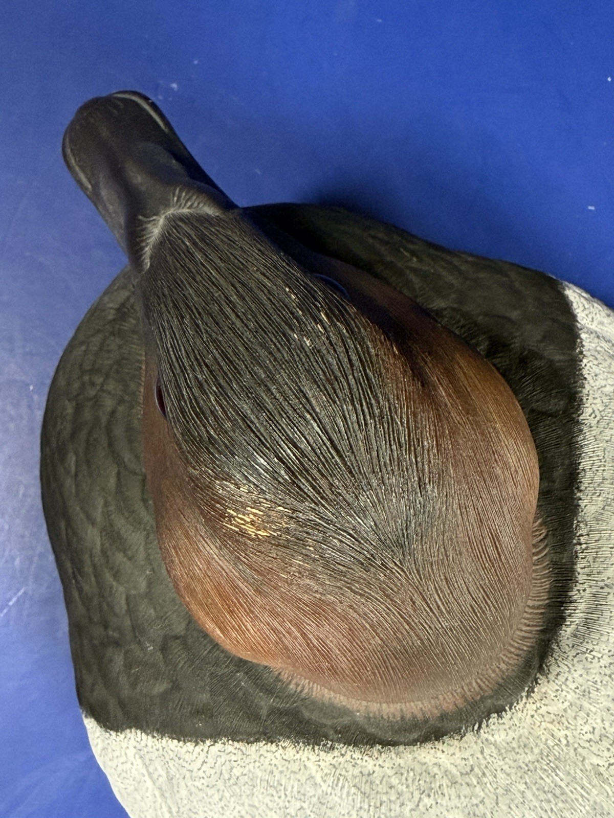RA Meredith Canvasback Drake Wood Decoy Duck – Signed & Dated 1986 – 11.5” Long