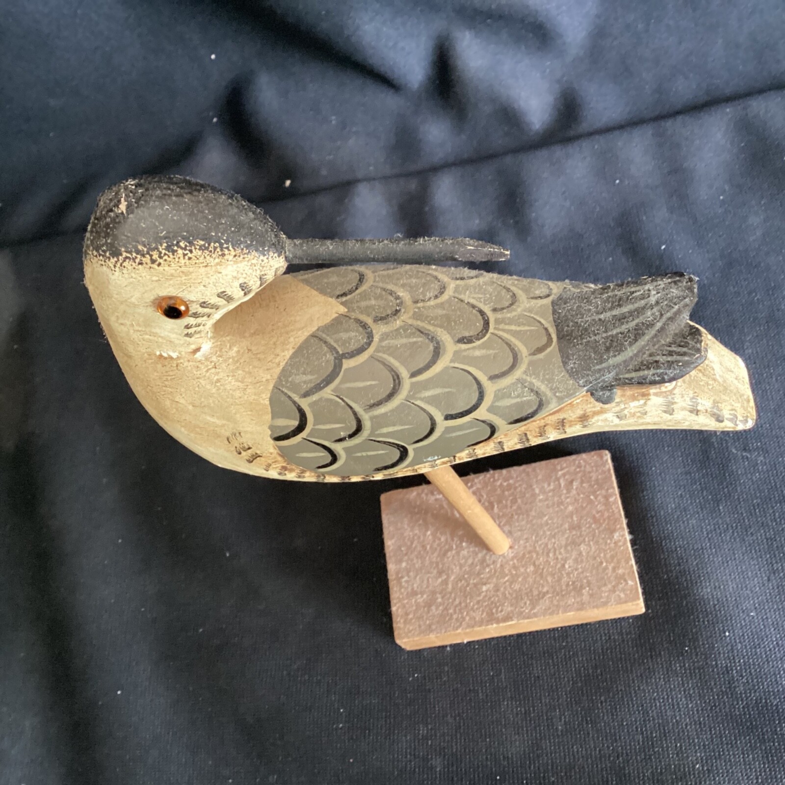 Vintage Carved Wood Jersey Shore Decoy Shore Bird Sandpiper Island Beach LBI