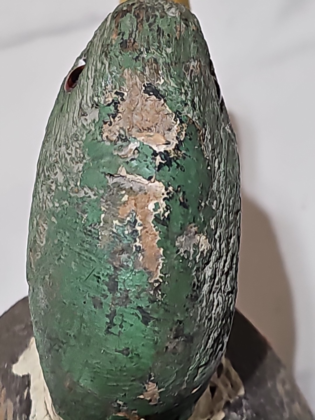 Antique Rustic Solid Wood Duck Decoy Hand Carved Hand Painted Mallard Drake