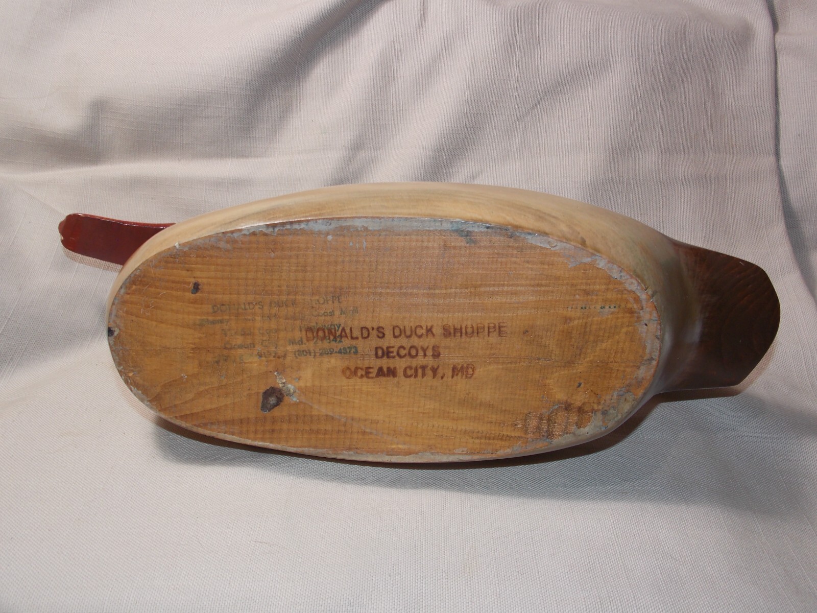 Carved Duck Decoy Wood Duck from Famous Donald’s Duck Shoppe Ocean City Maryland