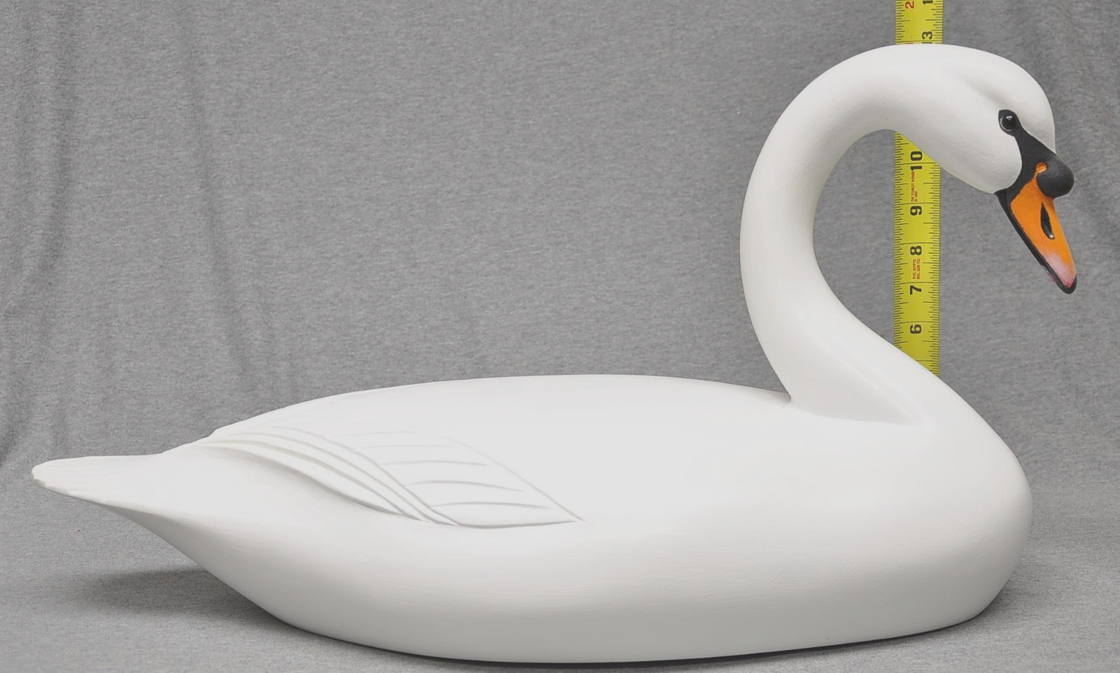 TRUMPITER SWAN DUCK DECOY ORIGINAL PAINT GLASS EYES BY DARKFEATHER FREEDMAN SIGN