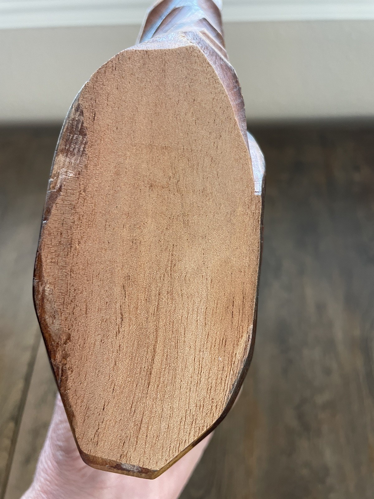 Solid Wood Duck Decoy Handmade & Carved Gorgeous Details 9” Long Wood Duck Decor