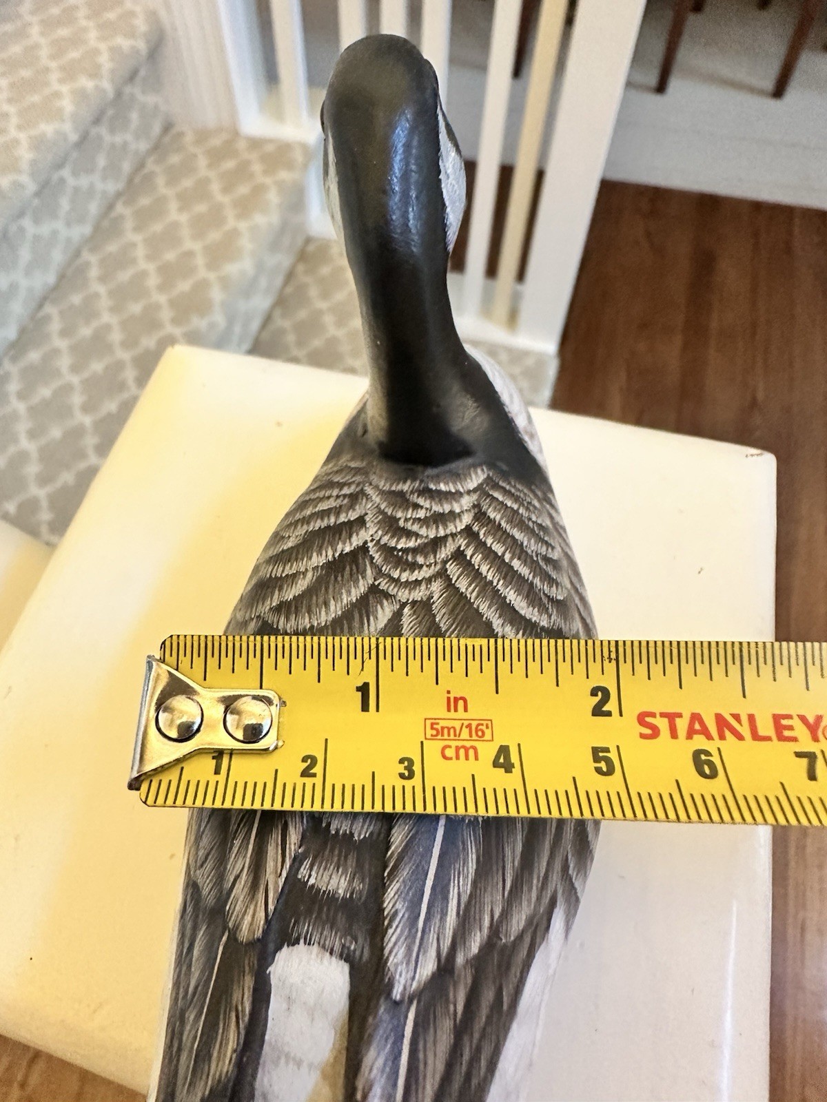 Vintage Canada Goose Miniature Decoy Hand Carved Wood Folk Art Ward Style Rare