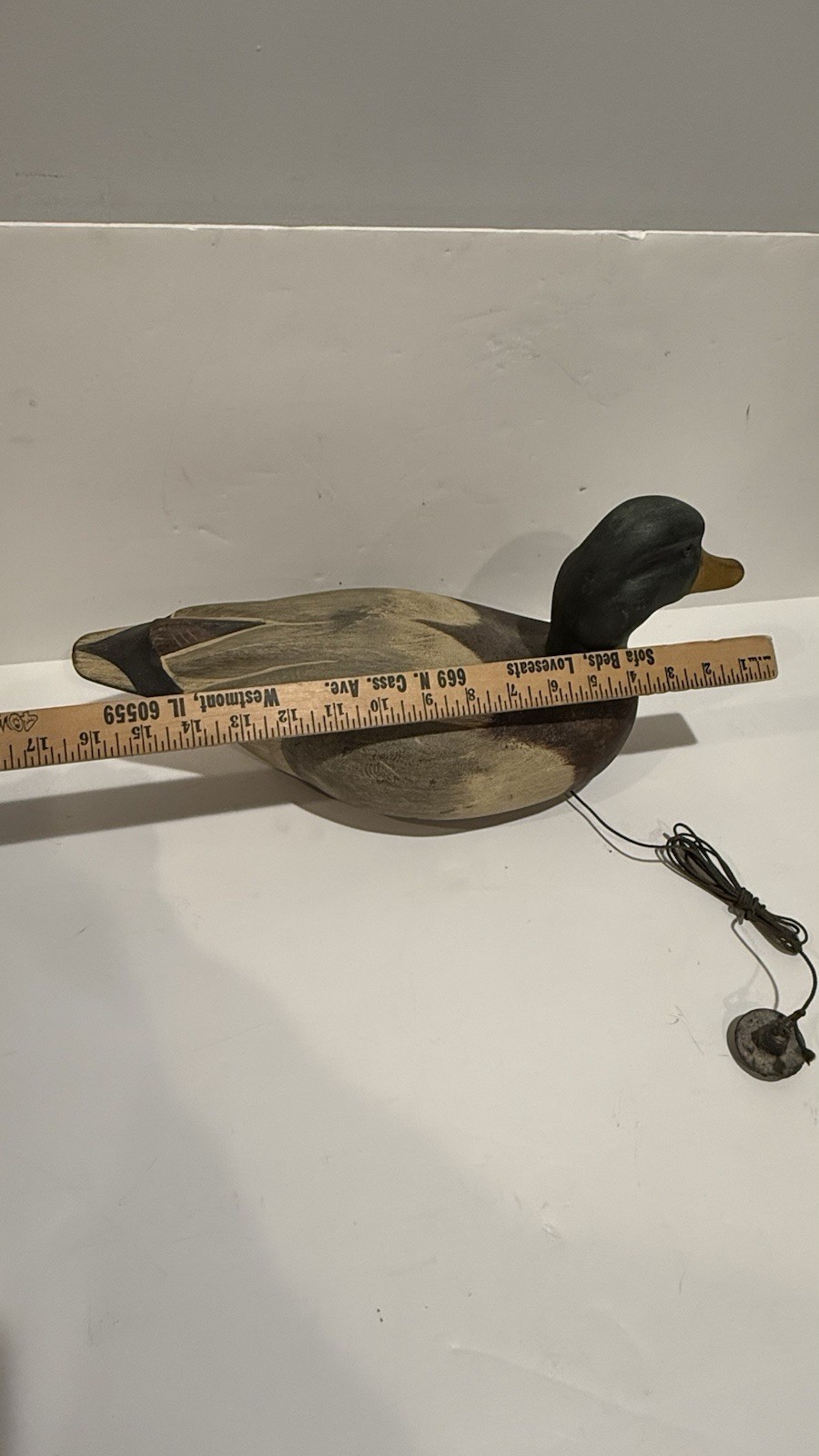 Ducks Unlimited Lac La Croix Decoy Artsit Signed Hand Carved Mallard