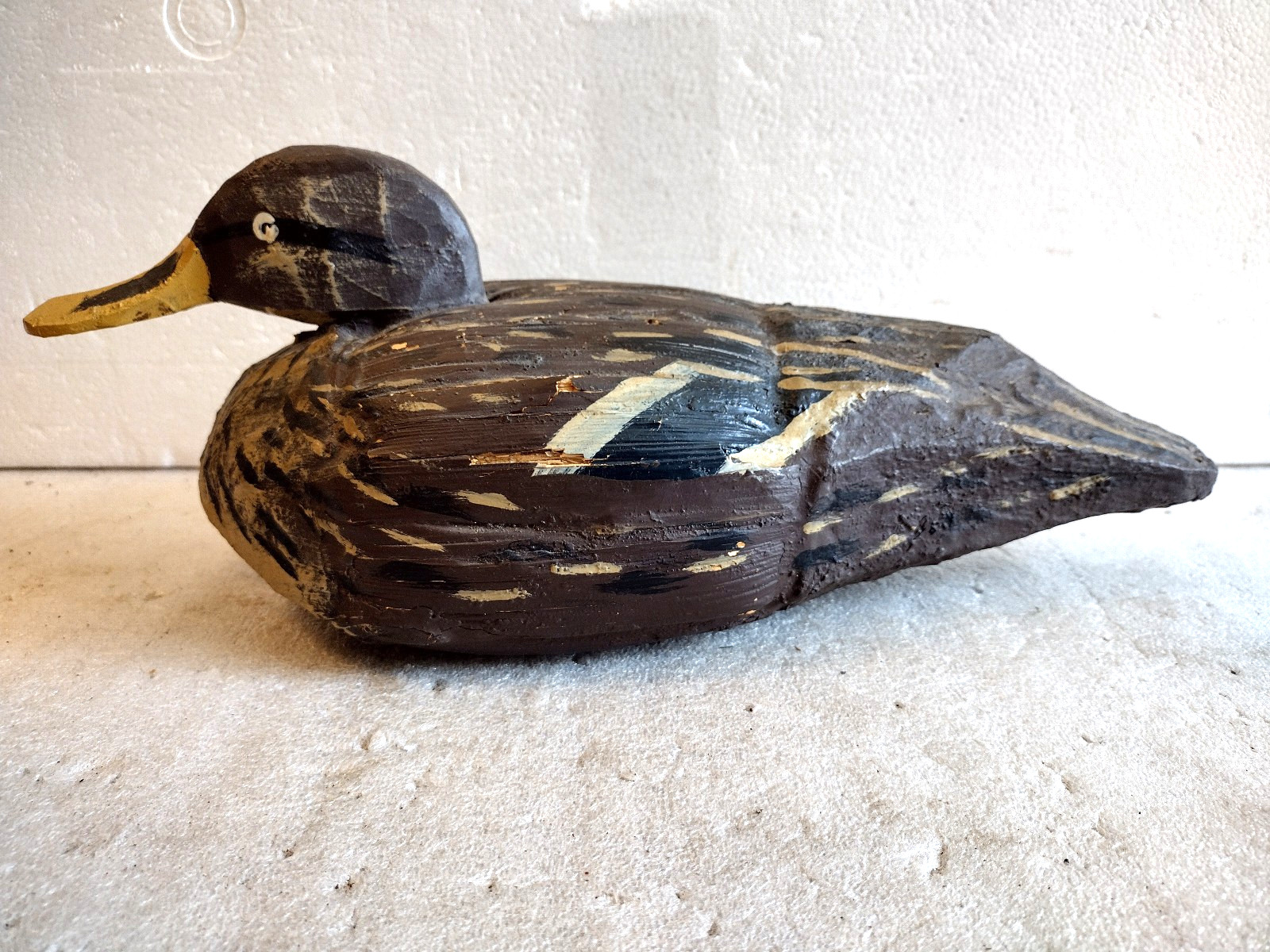 Vintage Duck Decoy Hand Painted Made in Italy 14″ Lightweight Cabin Man Cave