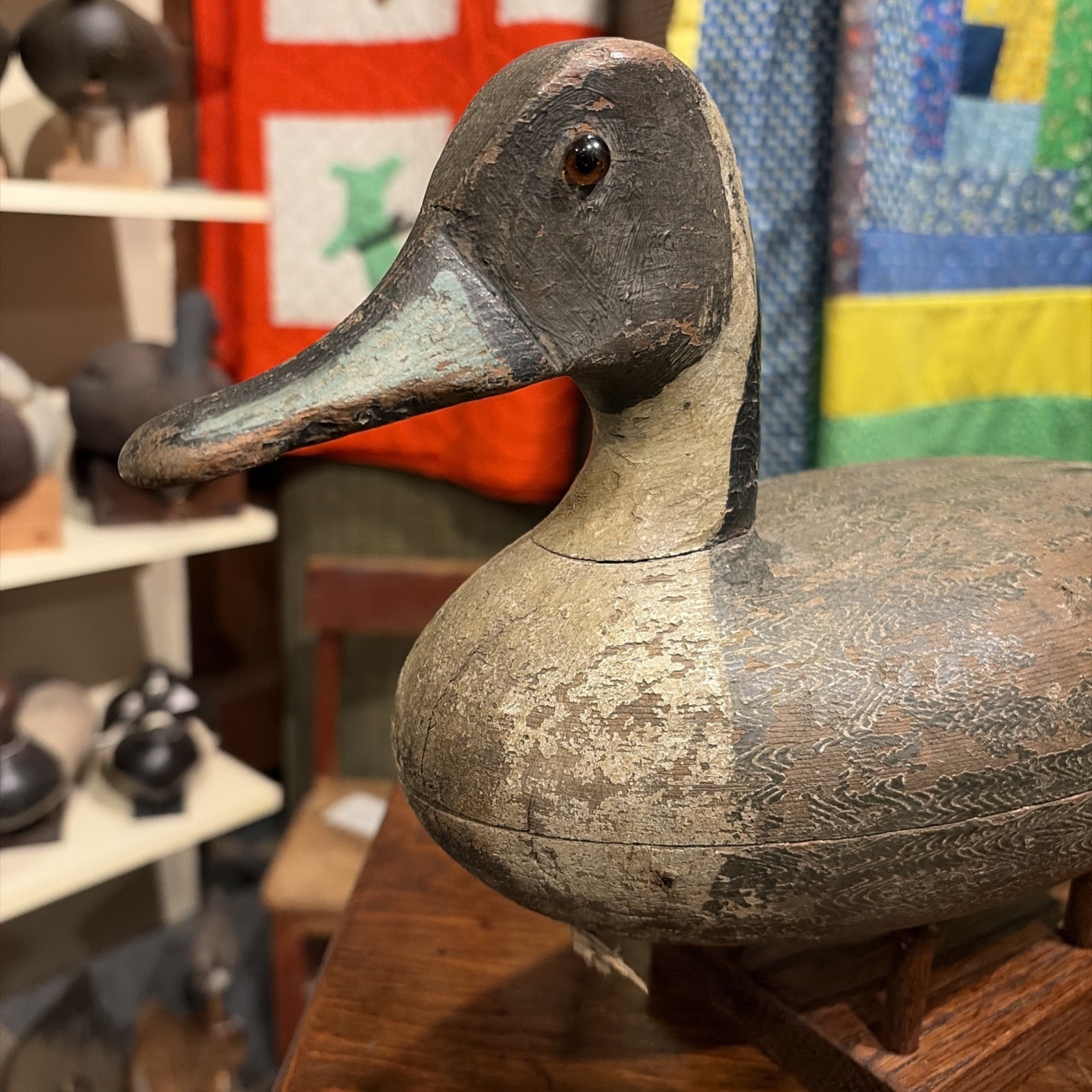 Vintage Pintail Drake Duck Decoy Wilcoxen Family? Paint By Perry Illinois River
