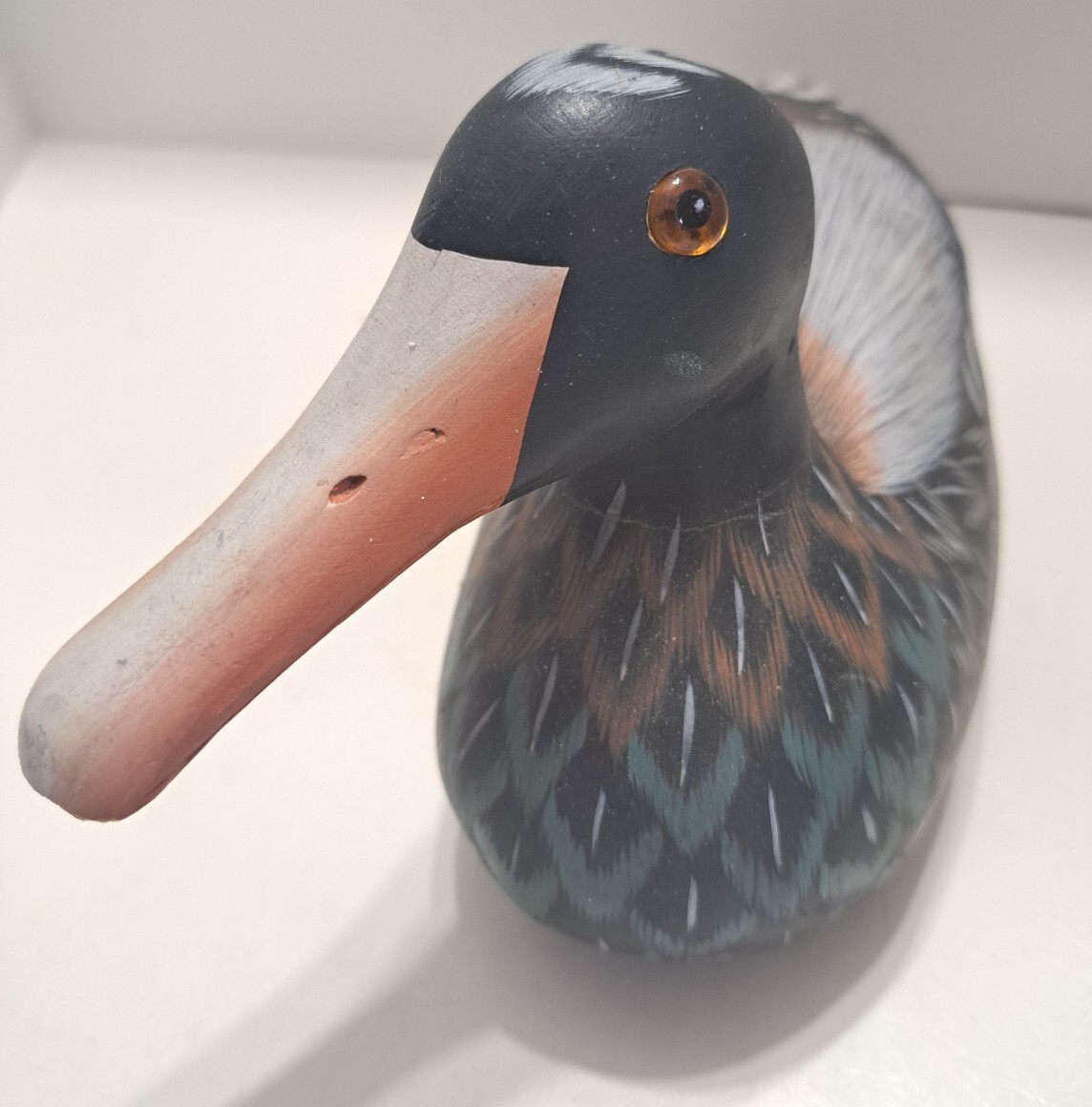 Vintage Colorful Hand Carved Duck Decoy Made In People’s Republic of China