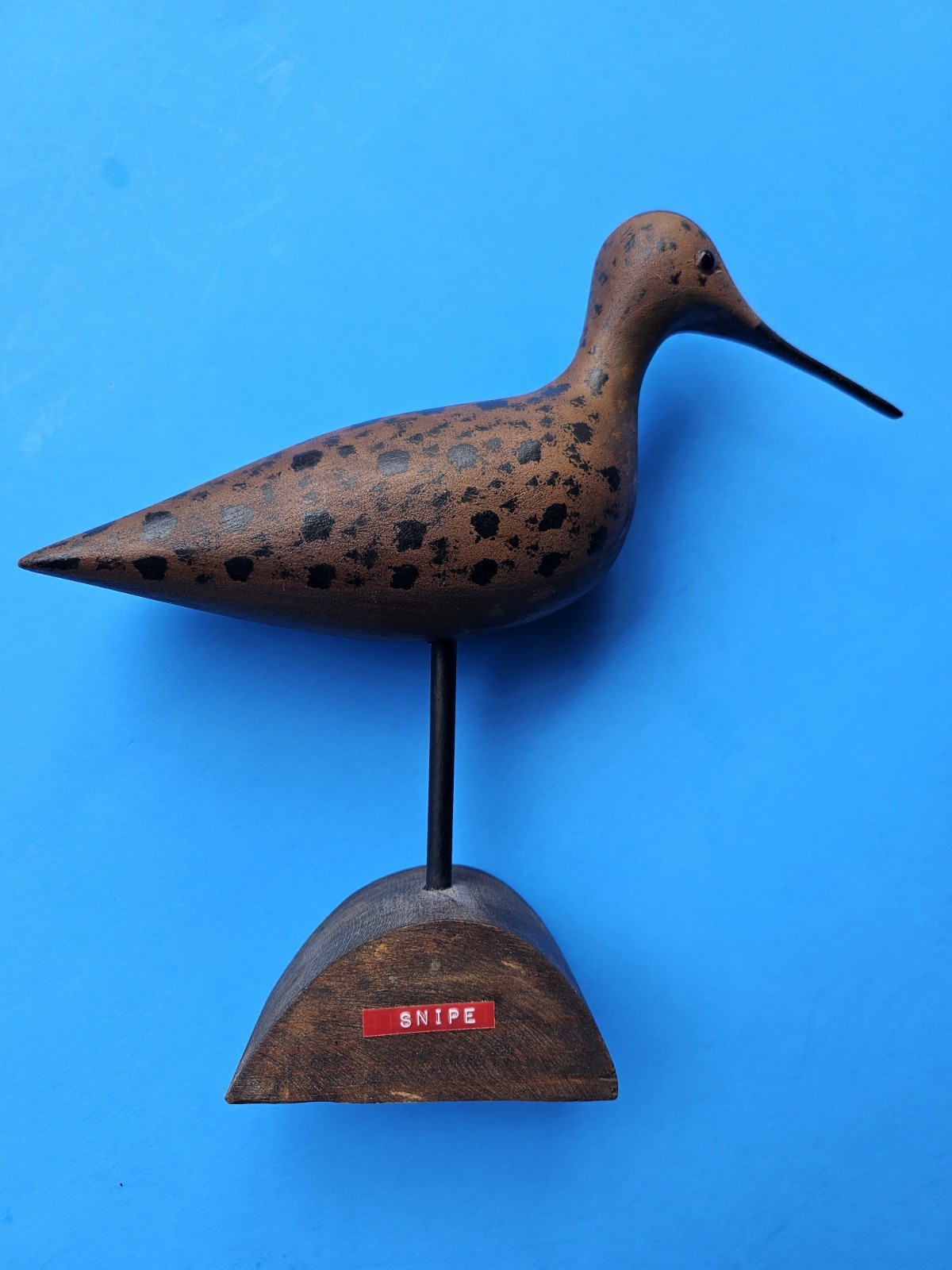 Shorebird Snipe ~8.75″ Tall Decoy Carving Percy Perkins N.H