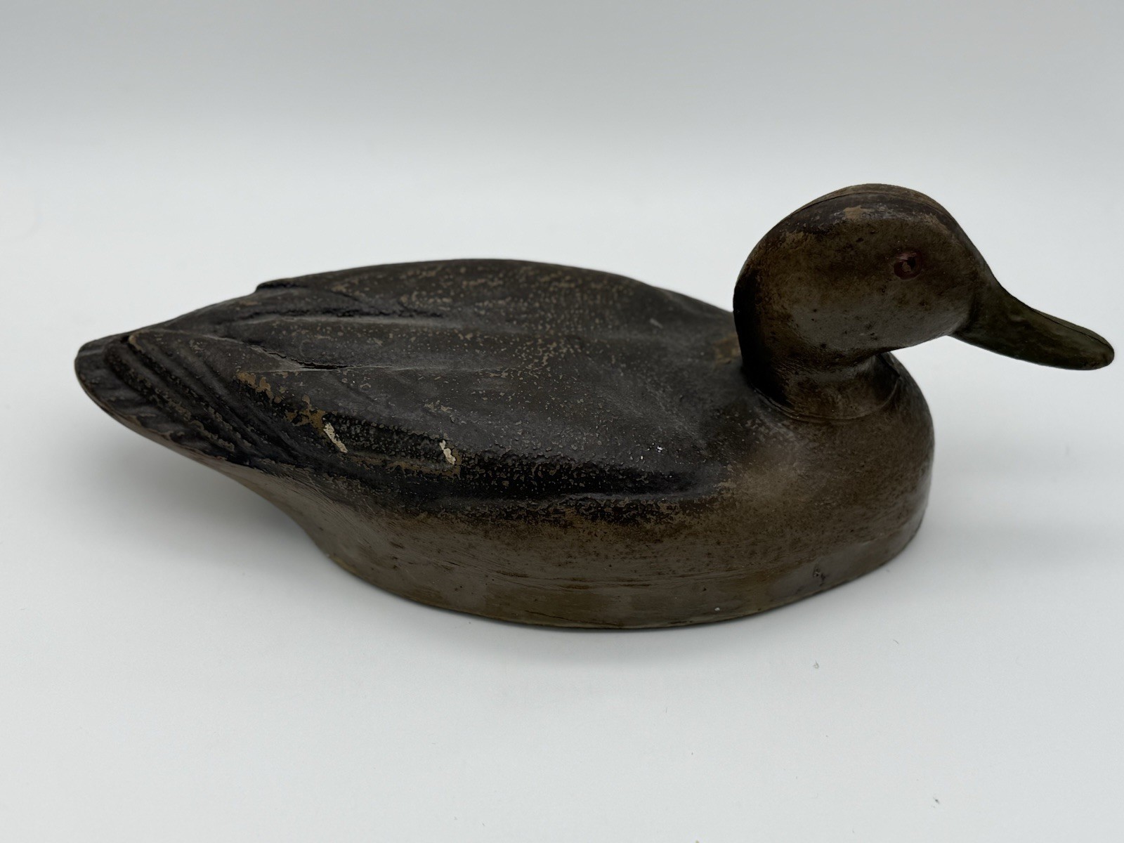 Vintage Herters Inc. Brown Plastic Female Duck Hen Decoy Mallard USA Early Model