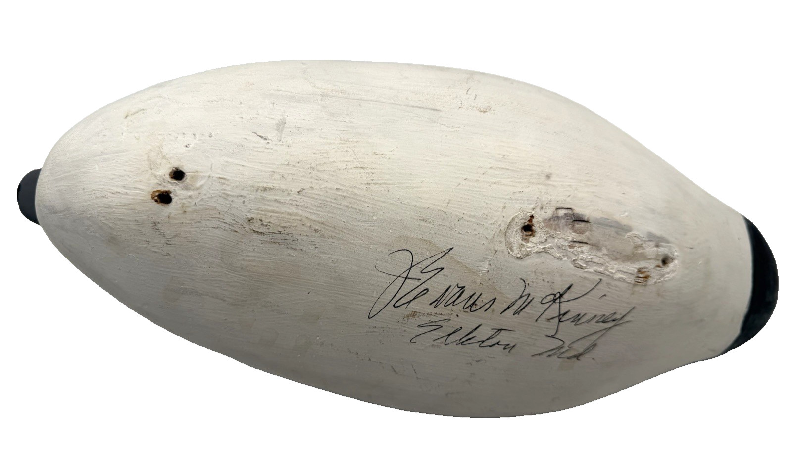 Vintage J. Evans McKinney Signed Duck Decoy