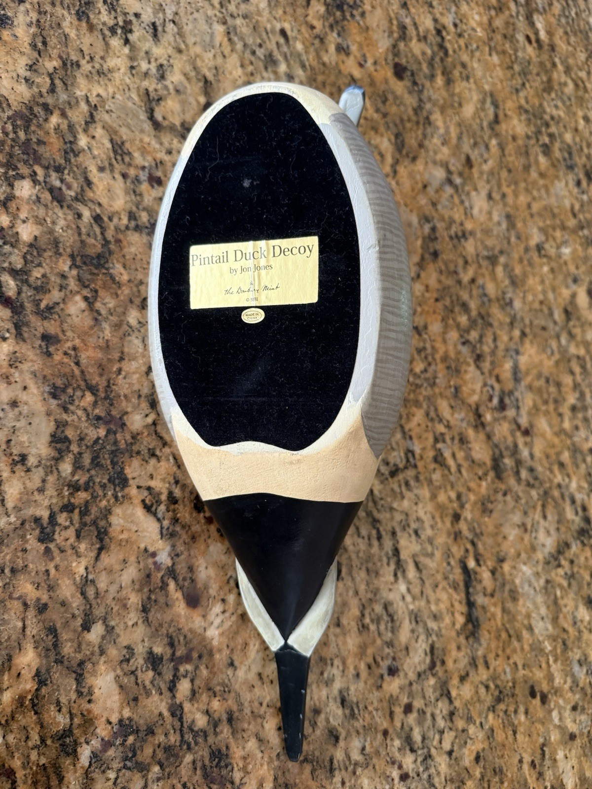 Vintage PINTAIL Duck Decoy By Jon Jones, The Danbury Mint