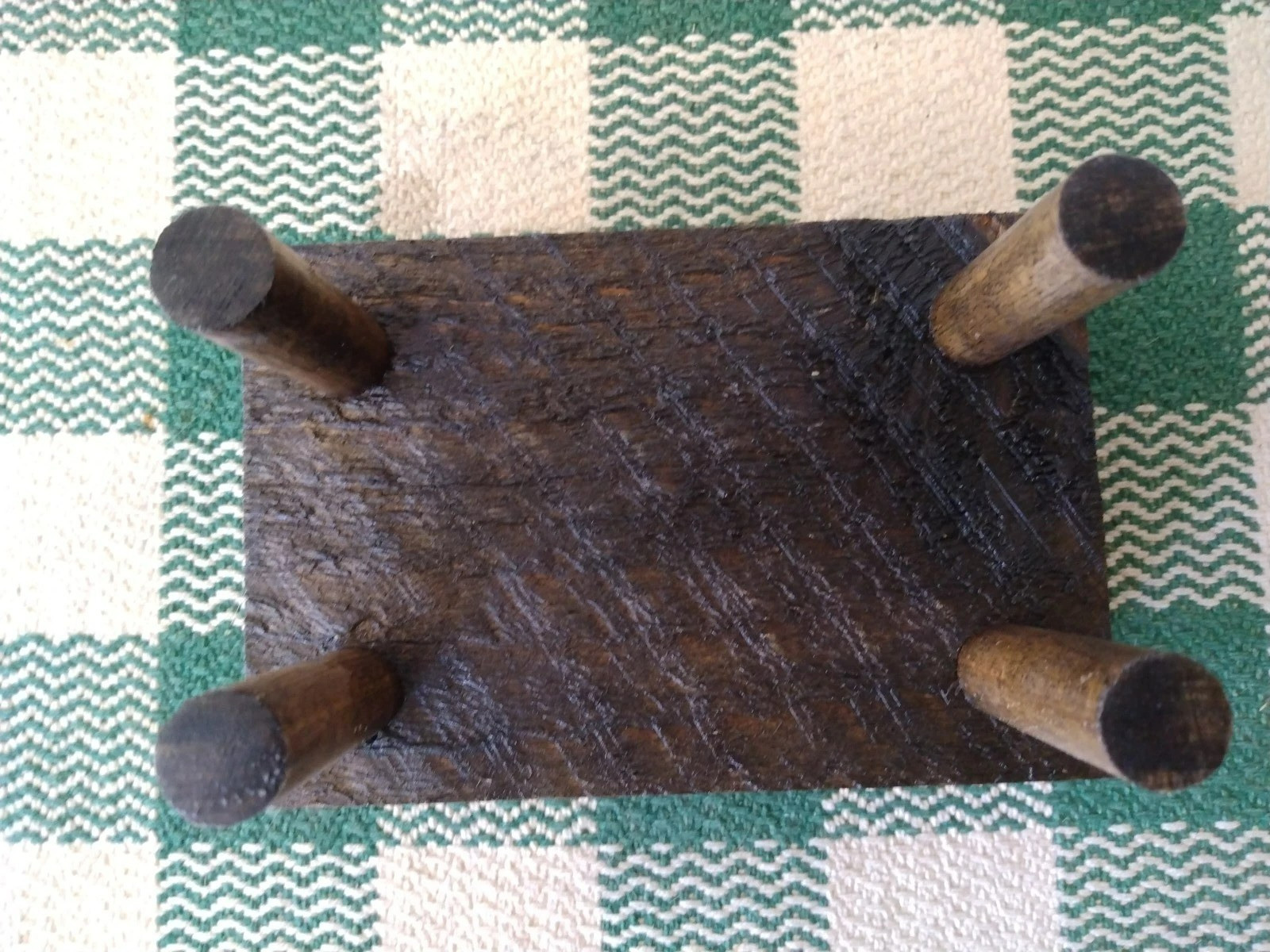 2 Large Rough cut Wood Hand Made Duck Decoy Stands