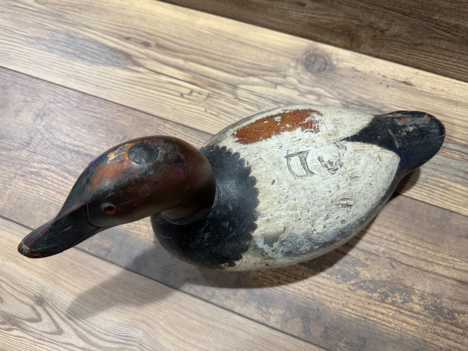 Antique Vintage Wood Duck Decoy **MASON** Canvasback Drake — CHESAPEAKE BAY
