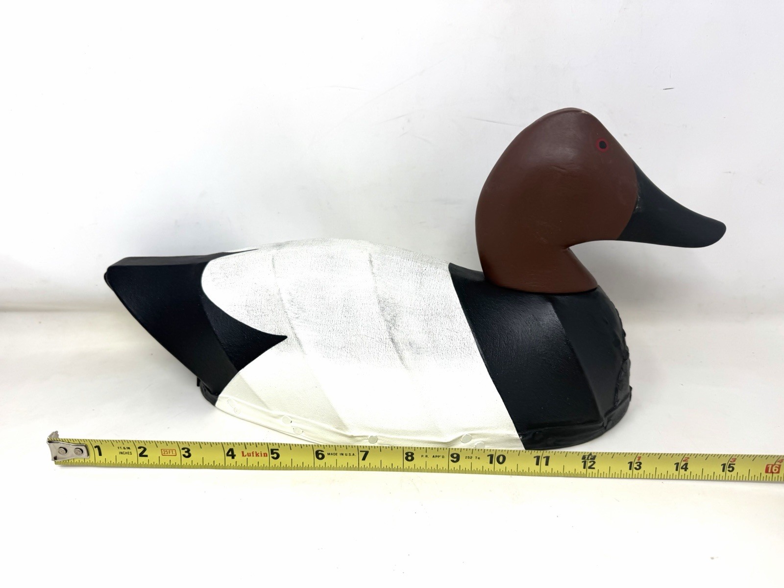 CANVASBACK DECOY WILLIAM MOSELEY NORTH CAROLINA DECOY CANVAS OVER WIRE FRAME