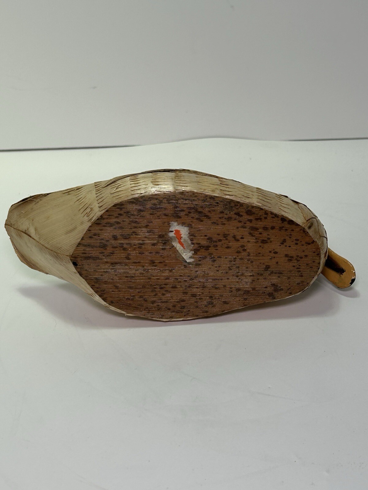 Vintage Hand Made Detailed Hay/straw Type Duck Decoy Sculpture Rare Decor