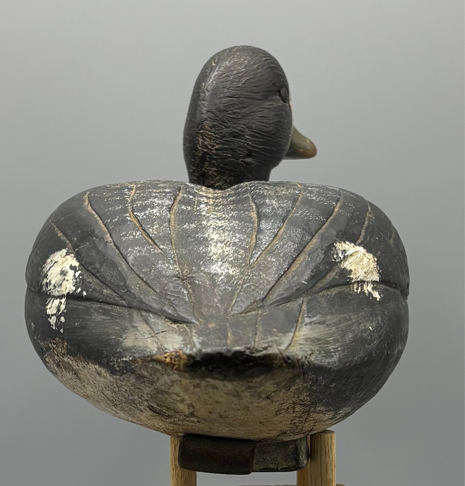 *QUEBEC* ORIGINAL PAINT *UNUSUAL* BLUEBILL ANTIQUE DUCK DECOY