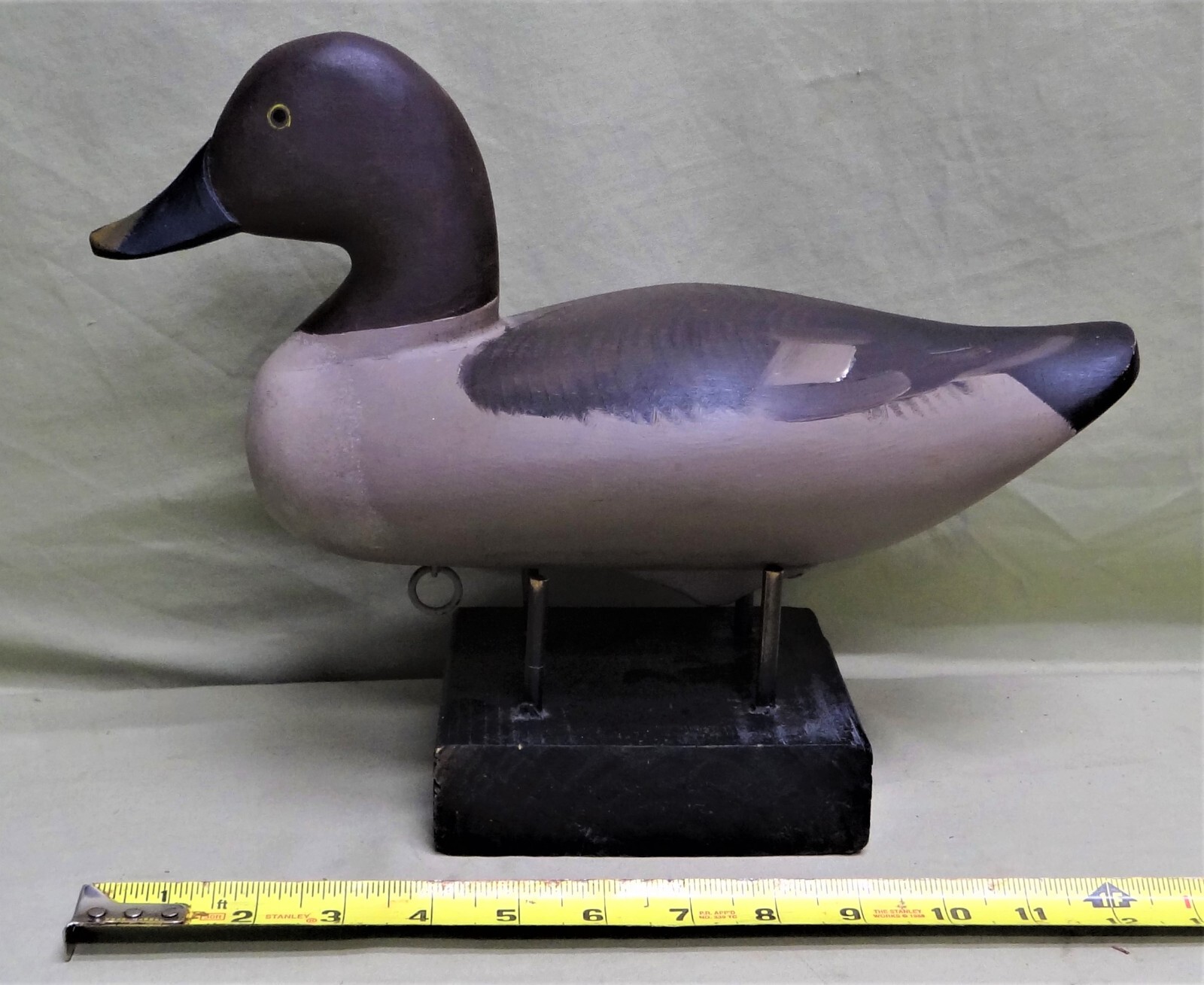 John Meredith, Worton, Md., Goldeneye Hen, Working Decoy, Signed