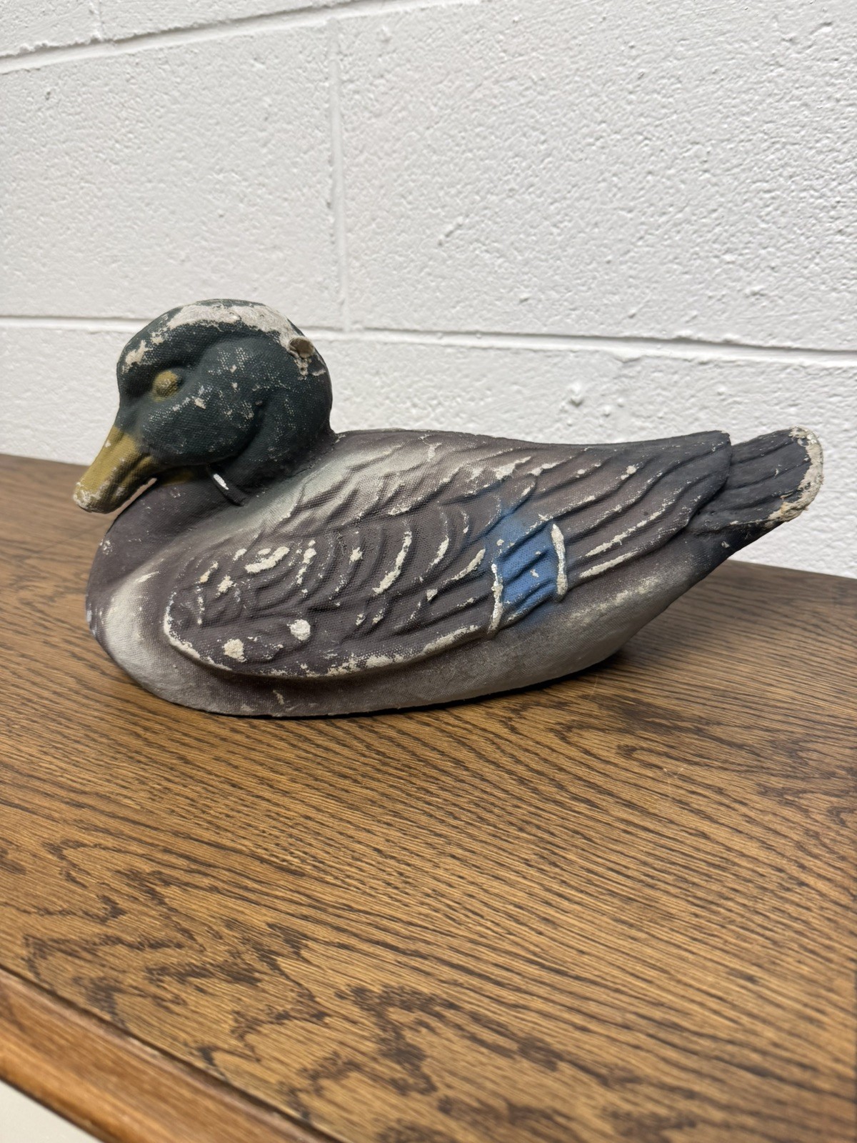 Vintage Victor Tru-Life Animal Trap Co. Paper Mache Mallard Drake Duck Decoy