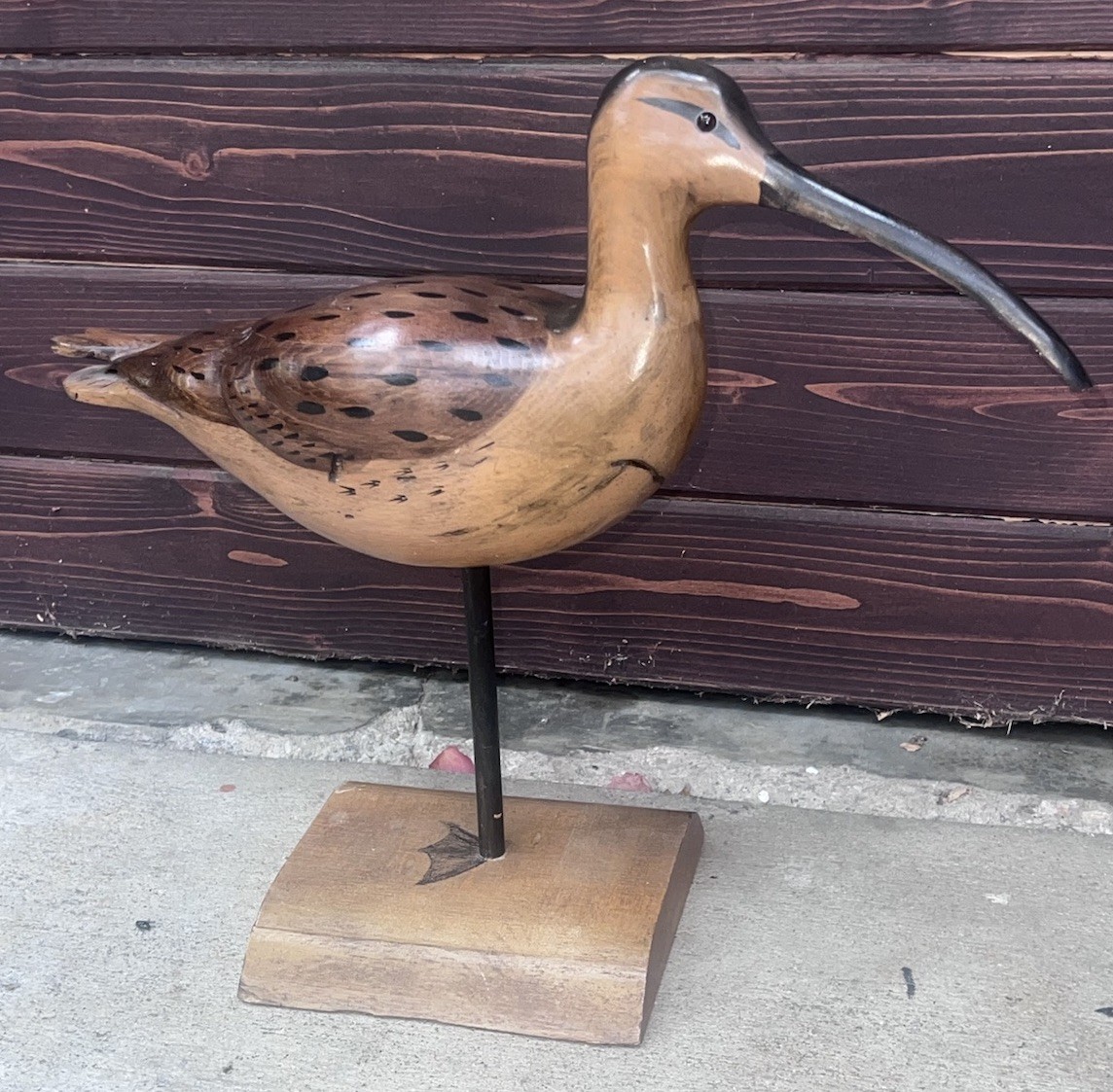 RARE SIGNED TOM TABER HERSEY kYLE JR 17” Tall Shore Bird Worm Wood Nice Rarity