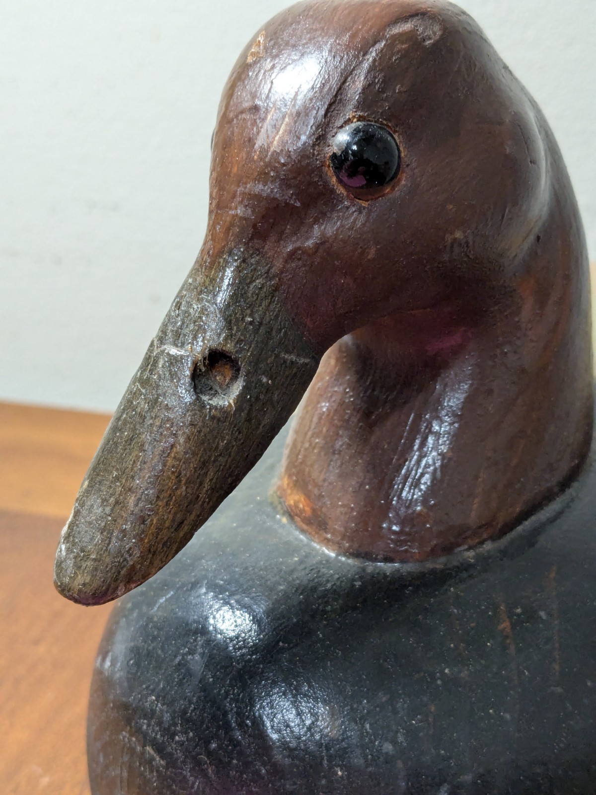 Vtg Hand Carved Charles Ross Signed Solid body Decorative Canvasback Decoy 1984