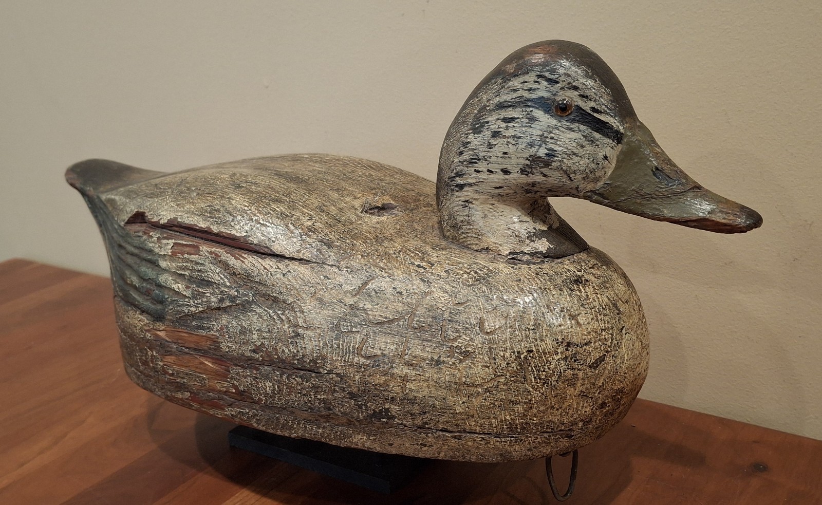 EARLY BEN OR FRANK SCHMIDT BLACK DUCK VINTAGE DECOY, DETROIT, MI Ca. 1930’s