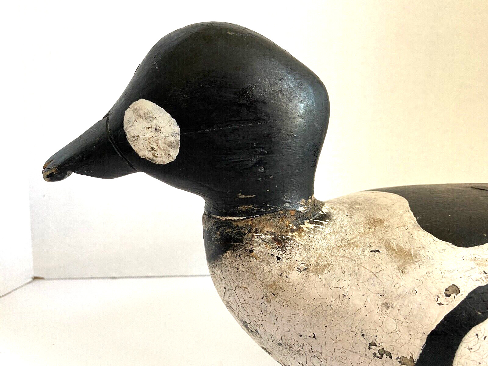 Carved Goldeneye Duck Decoy, Possibly Early Whitney, Unsigned, Weighted Keel.