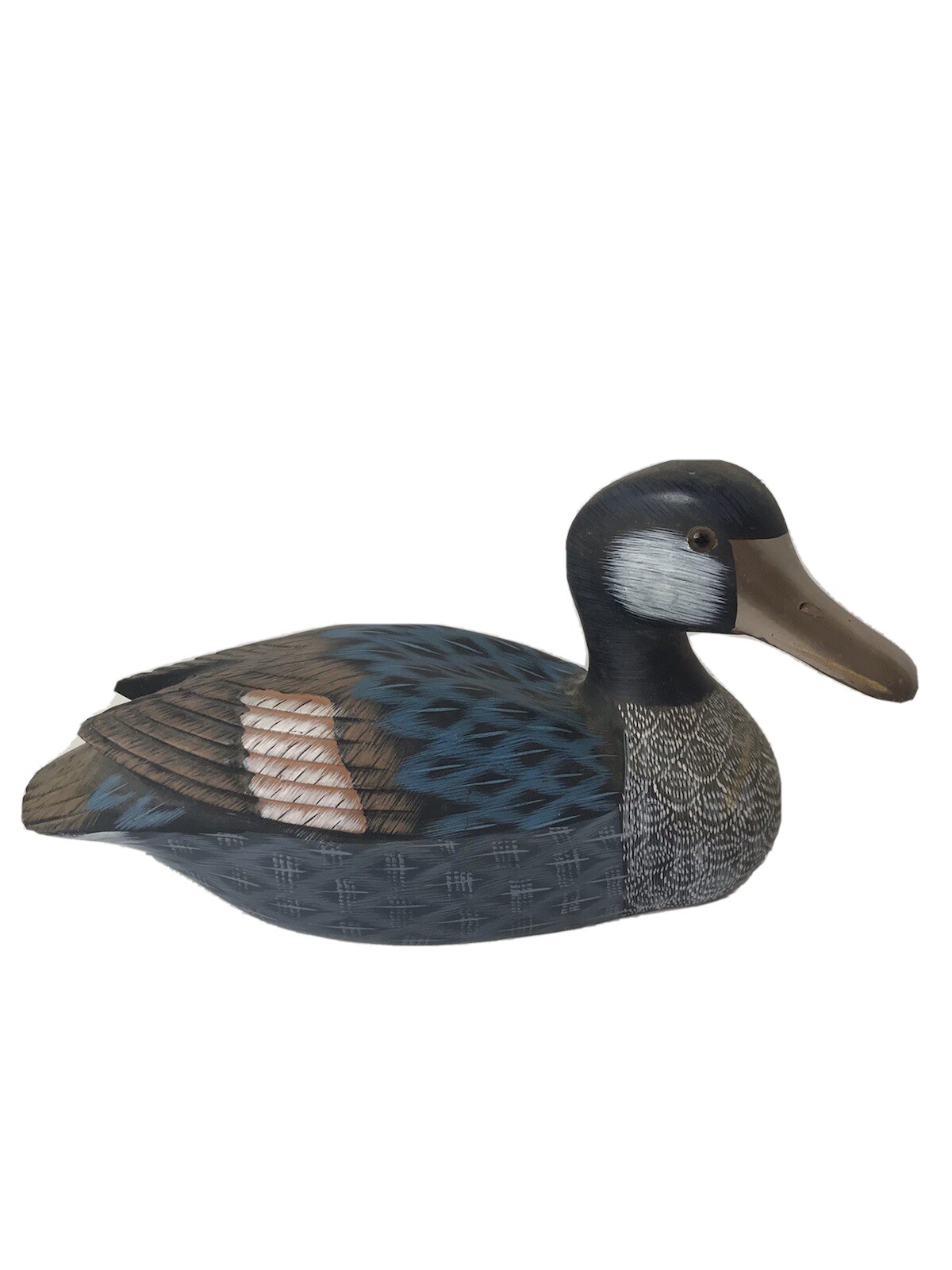 Vintage Wooden Painted Duck 1986 Made In The