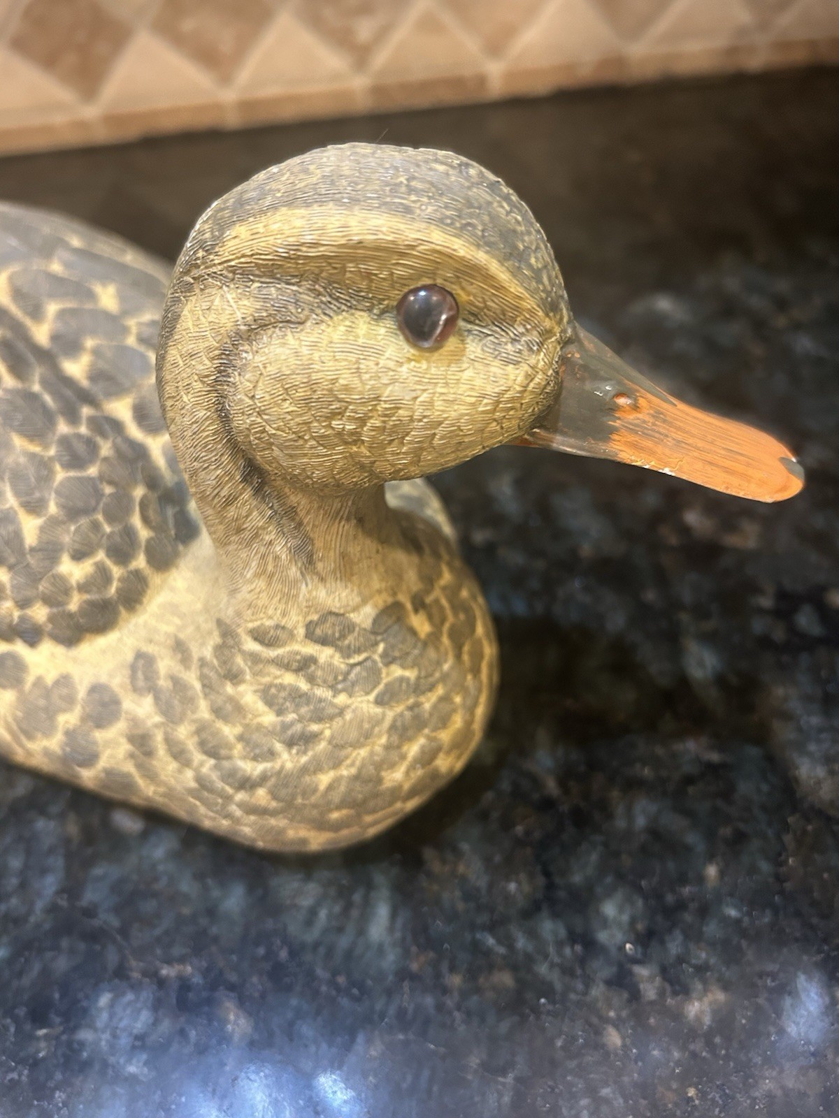 13″ Sam Nottleman Loon Lake Decoy Mallard Hen Duck Resin Sculpture Figurine