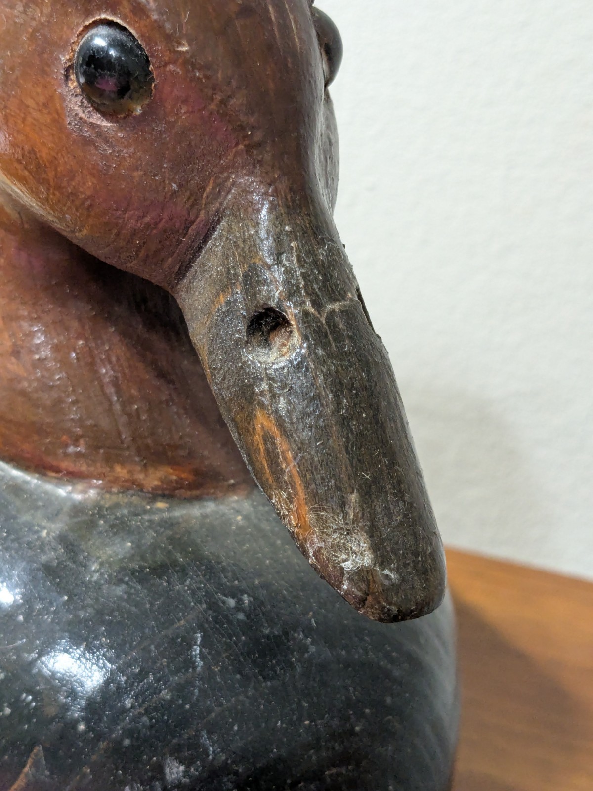 Vtg Hand Carved Charles Ross Signed Solid body Decorative Canvasback Decoy 1984