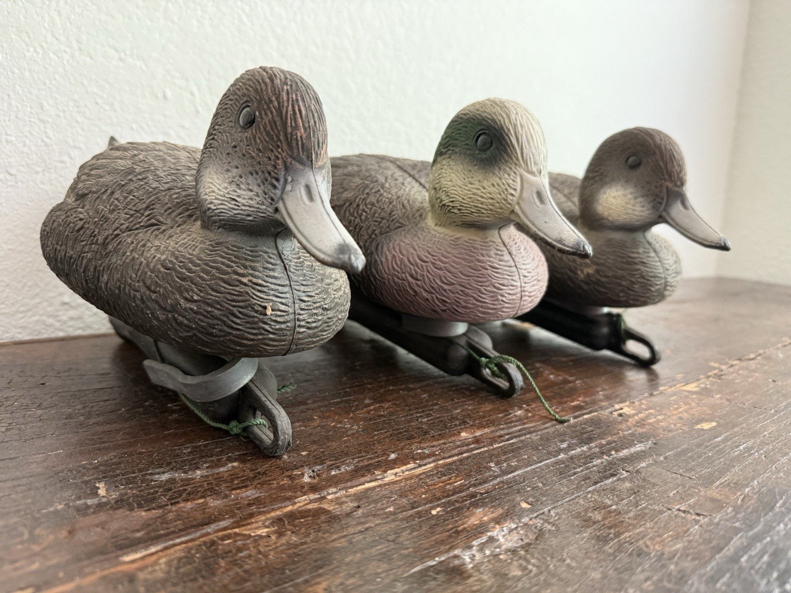 3 Vintage Carry-Lite Teal Duck Decoys – Made in Italy