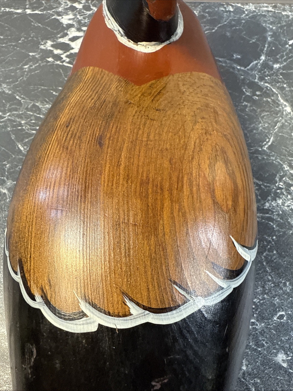 Vintage Wood Duck HANDCRAFTED SOLID WOOD COLLECTIBLE / Beautiful