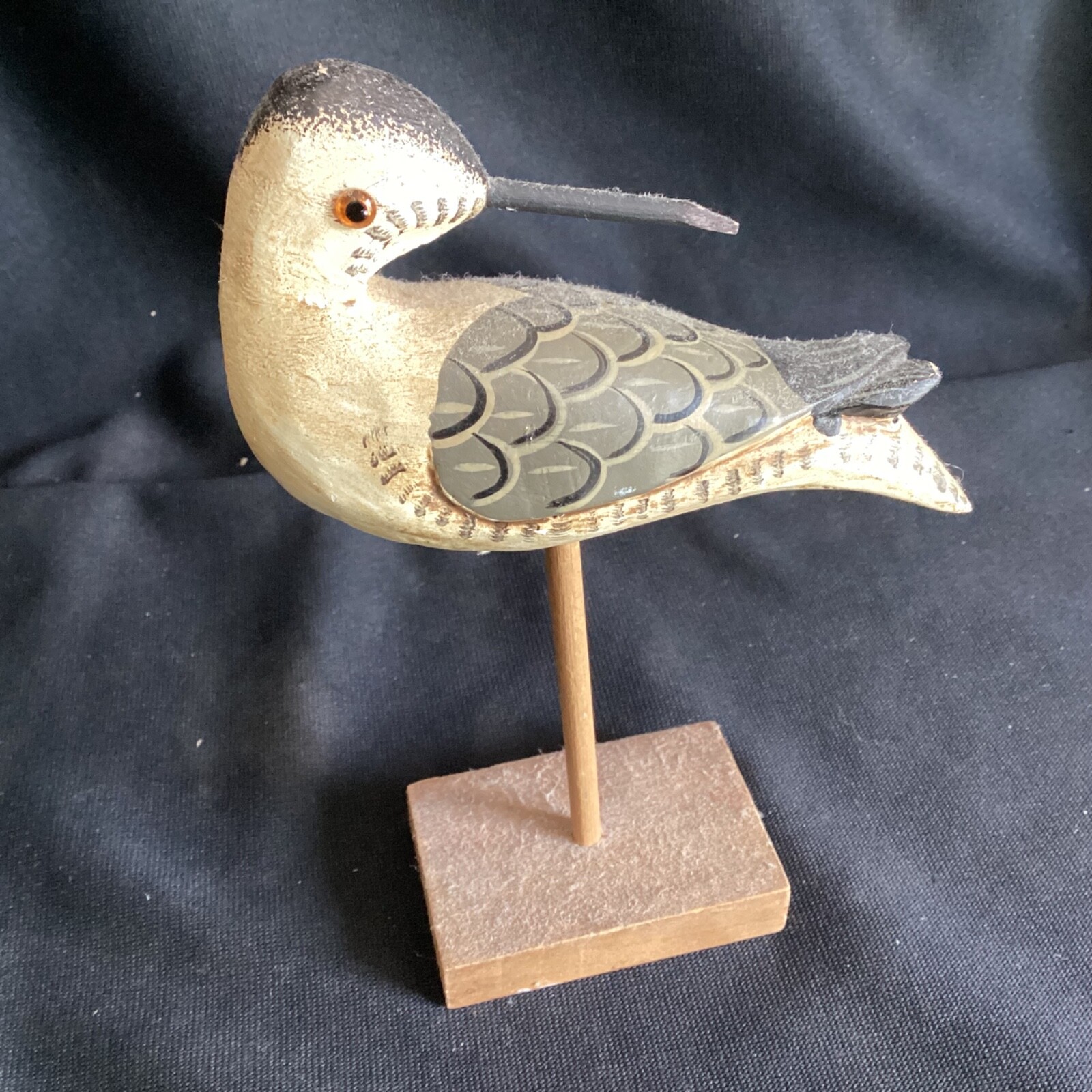 Vintage Carved Wood Jersey Shore Decoy Shore Bird Sandpiper Island Beach LBI