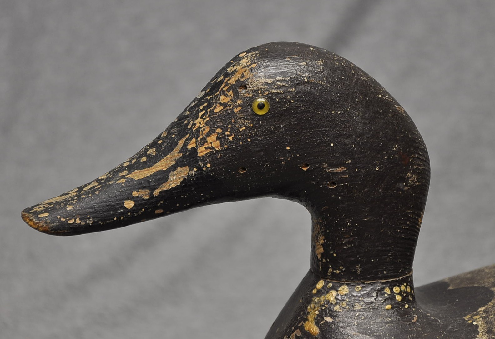 LEO “BUD” HARBOR MENASHA, WI. CANVASBACK HEN DUCK DECOY ORIGINAL PAINT HOLLOW