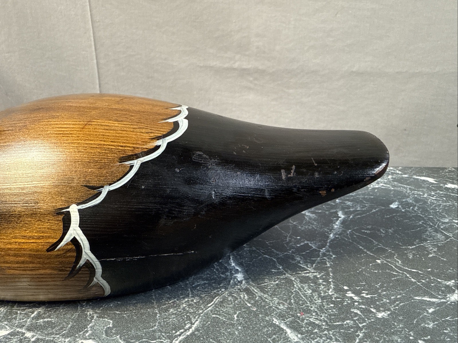 Vintage Wood Duck HANDCRAFTED SOLID WOOD COLLECTIBLE / Beautiful