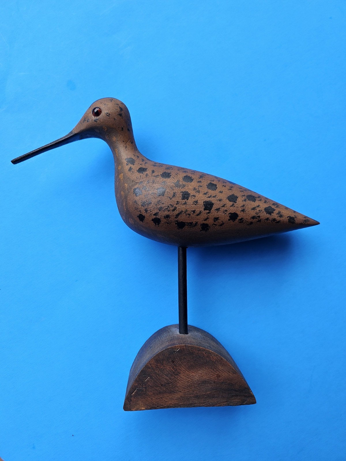 Shorebird Snipe ~8.75″ Tall Decoy Carving Percy Perkins N.H