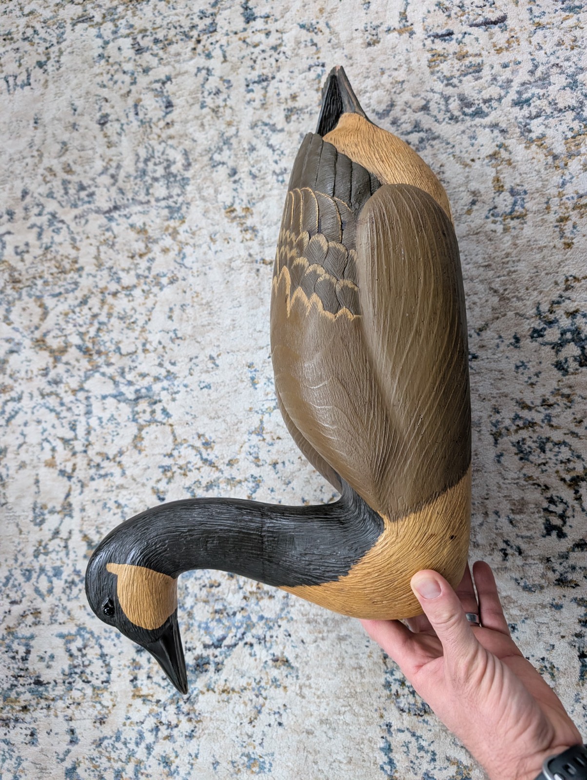 Goose Decoy Working Floating 21” L Hunter Gift Cabin Decor Wildlife