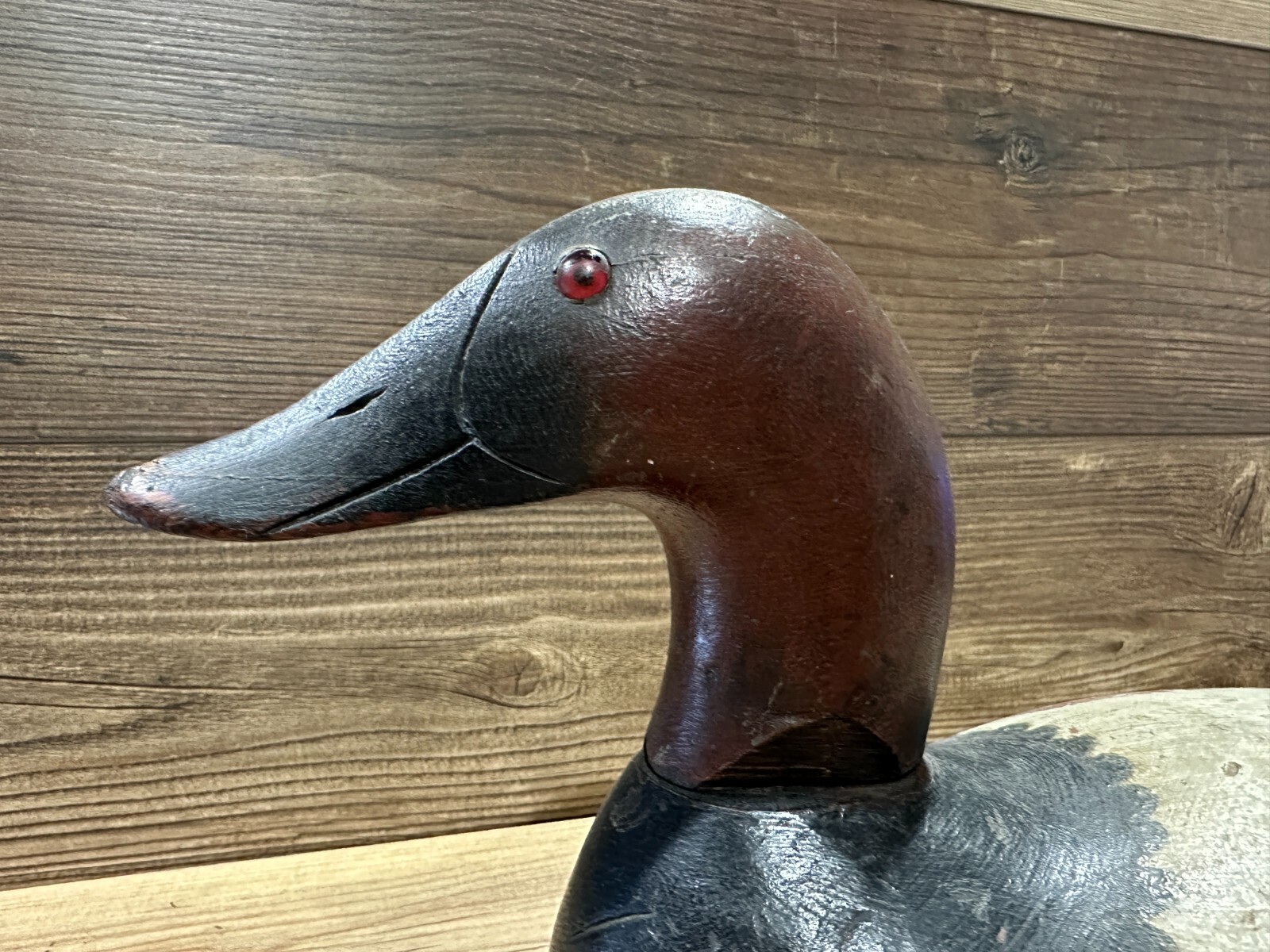 Antique Vintage Wood Duck Decoy **MASON** Canvasback Drake — CHESAPEAKE BAY