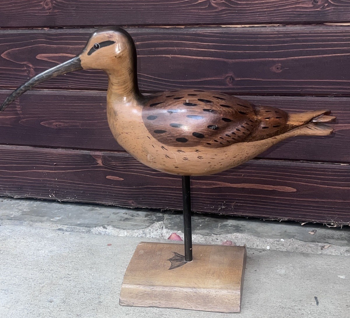 RARE SIGNED TOM TABER HERSEY kYLE JR 17” Tall Shore Bird Worm Wood Nice Rarity
